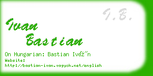 ivan bastian business card